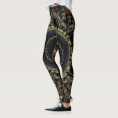 Abstrakter Hintergrund des Ring-Fraktals Leggings (Links)