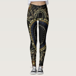 Abstrakter Hintergrund des Ring-Fraktals Leggings
