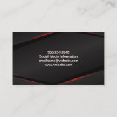 Abstrakter Hintergrund des roten Glühens Visitenkarte (Rückseite)