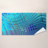 Abstrakter Hintergrund. Farbenfrohe Wavy-Design-Ta Badehandtuch (Badehandtuch)