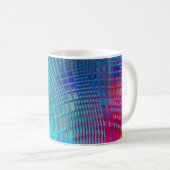 Abstrakter Hintergrund. Farbenfrohe Wavy-Design-Ta Kaffeetasse (VorderseiteRechts)