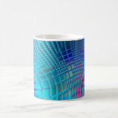 Abstrakter Hintergrund. Farbenfrohe Wavy-Design-Ta Kaffeetasse (Mittel)