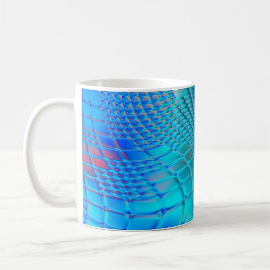 Abstrakter Hintergrund. Farbenfrohe Wavy-Design-Ta Kaffeetasse (Links)