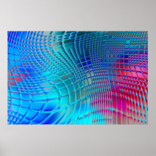 Abstrakter Hintergrund. Farbenfrohe Wavy-Design-Ta Poster