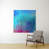 Abstrakter Hintergrund. Farbenfrohe Wavy-Design-Ta Wandteppich (Beispiel (Horizontal))