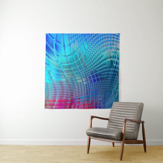 Abstrakter Hintergrund. Farbenfrohe Wavy-Design-Ta Wandteppich (Beispiel (Horizontal))