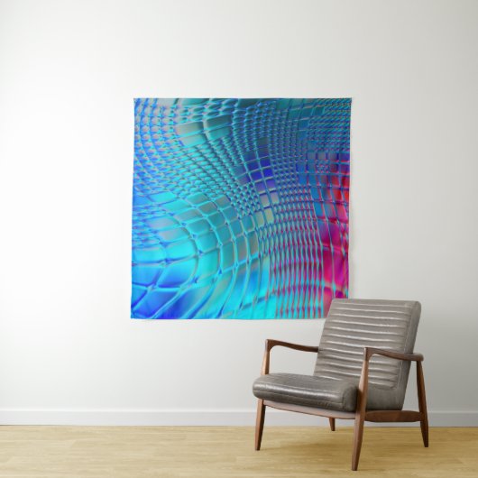 Abstrakter Hintergrund. Farbenfrohe Wavy-Design-Ta Wandteppich (Beispiel)