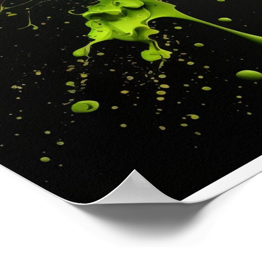 Abstrakter Hintergrund für die Farbspritze Poster (Ecke)