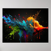 Abstrakter Hintergrund für die Farbspritze Poster (Vorne)