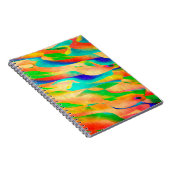 abstrakter Hintergrund für mehrfarbige Malkunst Notizblock (Rechte Seite)