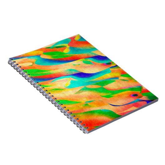 abstrakter Hintergrund für mehrfarbige Malkunst Notizblock (Rechte Seite)