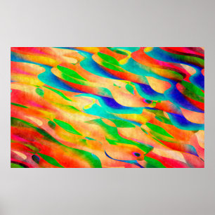 abstrakter Hintergrund für mehrfarbige Malkunst Poster