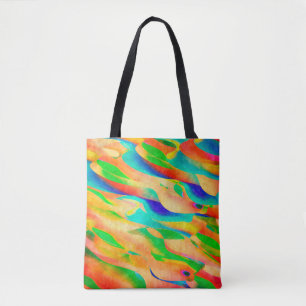 abstrakter Hintergrund für mehrfarbige Malkunst Tasche
