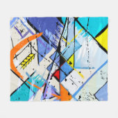 Abstrakter Hintergrund, geometrische Linien, Splas Fleecedecke (Vorderseite (Horizontal))