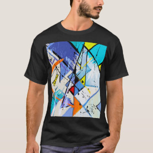 Abstrakter Hintergrund, geometrische Linien, Sprit T-Shirt