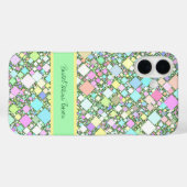 Abstrakter Hintergrund geometrischer Pastellfarben Case-Mate iPhone Hülle (Rückseite (Horizontal))
