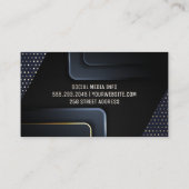 Abstrakter Hintergrund | Gold Dot Muster Visitenkarte (Rückseite)