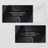 Abstrakter Hintergrund | Gold Dot Muster Visitenkarte (Vorne/Hinten)