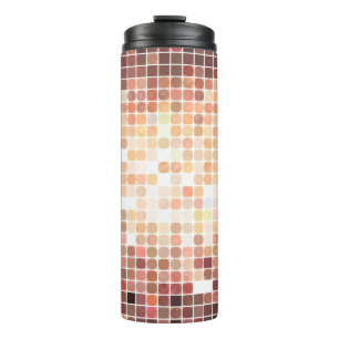 abstrakter Hintergrund. Goldmosaik. Veranschaulich Thermosbecher