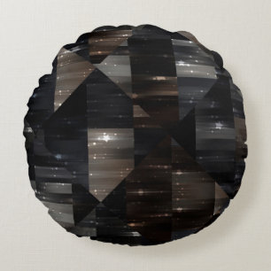 abstrakter Hintergrund. Grau-Mosaik-Abbildung digi Rundes Kissen