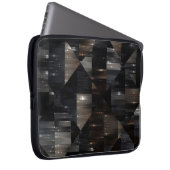 abstrakter Hintergrund. Grau-Mosaik-Illustrationdi Laptopschutzhülle (Vorne Rechts)