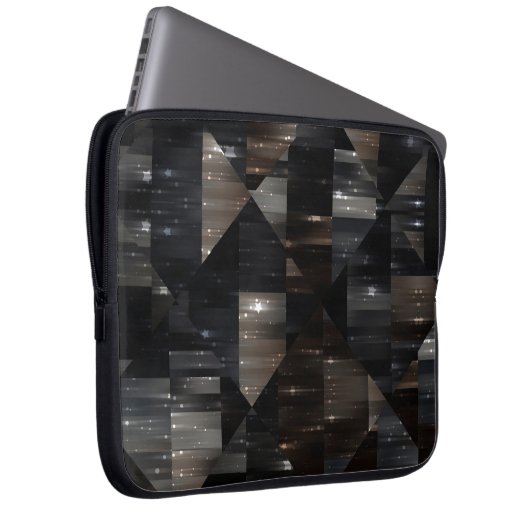 abstrakter Hintergrund. Grau-Mosaik-Illustrationdi Laptopschutzhülle (Vorne Rechts)