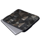 abstrakter Hintergrund. Grau-Mosaik-Illustrationdi Laptopschutzhülle (Vorne Knopf)