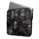 abstrakter Hintergrund. Grau-Mosaik-Illustrationdi Laptopschutzhülle (Vorderseite Links)