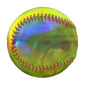 abstrakter Hintergrund, grün, gelb Baseball (Vorderseite Links)