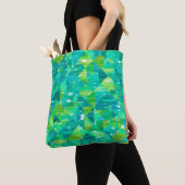 Abstrakter Hintergrund. grünes Mosaik Tasche (Von Nahem)