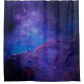 Abstrakter Hintergrund im Tiefraum in Lila und bla Duschvorhang (Vorderseite)