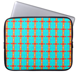 abstrakter Hintergrund   mehrfarbige Gingham-Struk Laptopschutzhülle