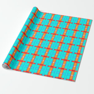 abstrakter Hintergrund mehrfarbiges Gingham-Must Geschenkpapier