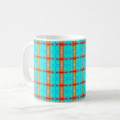 abstrakter Hintergrund | mehrfarbiges Gingham-Must Kaffeetasse (Vorderseite Links)