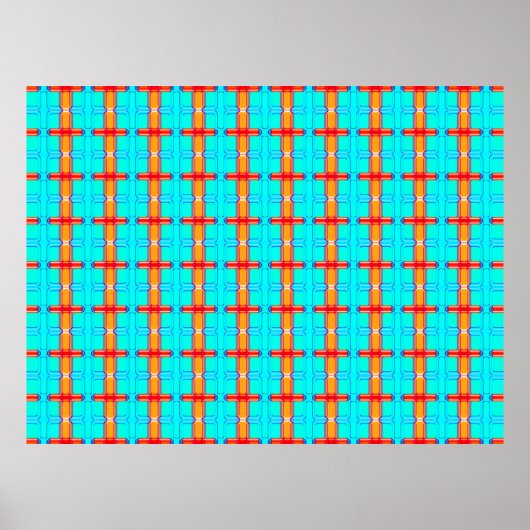 abstrakter Hintergrund | mehrfarbiges Gingham-Must Poster (Vorne)