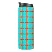 abstrakter Hintergrund | mehrfarbiges Gingham-Must Thermosbecher (Nach rechts gedreht)