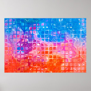 abstrakter Hintergrund.mehrfarbiges Mosaik Poster