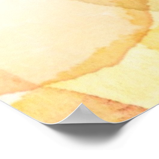 Abstrakter Hintergrund mit Aquarellfarben Poster (Ecke)