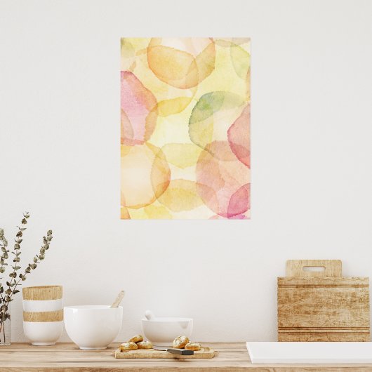 Abstrakter Hintergrund mit Aquarellfarben Poster (Küche)