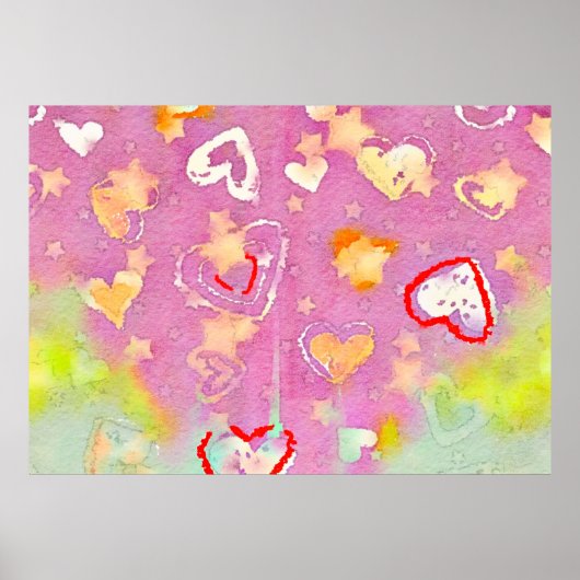 abstrakter Hintergrund mit Aquarelltextur, Öl p Poster (Vorne)