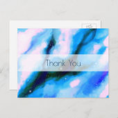 Abstrakter Hintergrund mit blauem Marmor Postkarte (Vorne/Hinten)