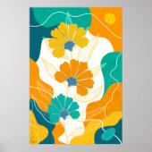 Abstrakter Hintergrund mit Blume Poster (Vorne)