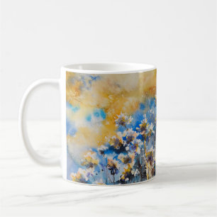 Abstrakter Hintergrund mit Blumenmotiven.Pict Kaffeetasse