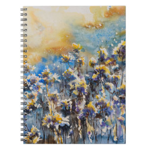 Abstrakter Hintergrund mit Blumenmotiven.Pict Notizblock