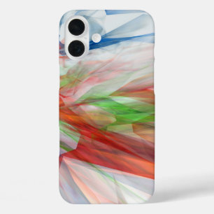 Abstrakter Hintergrund mit bunten Kristallen iPhone 16 Plus Hülle