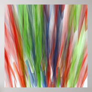 Abstrakter Hintergrund mit bunten Kristallen Poster