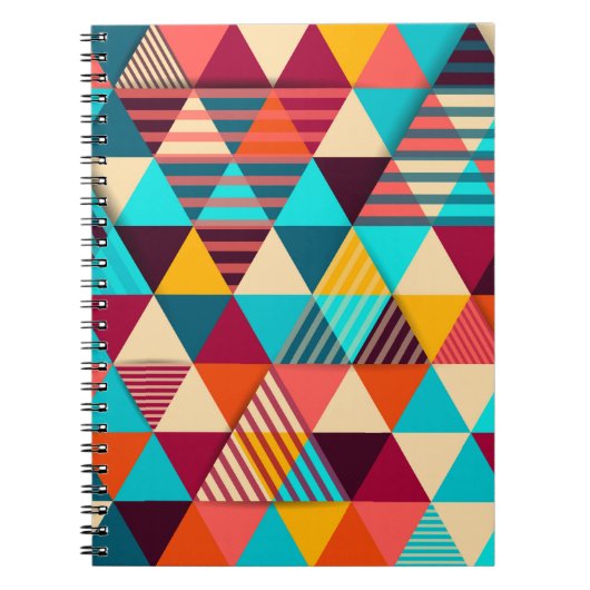 Abstrakter Hintergrund mit Dreiecksformen. Moderne Notizblock (Vorderseite)