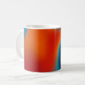 Abstrakter Hintergrund mit farbenfroher blauem Lic Kaffeetasse (Vorderseite Links)