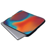 Abstrakter Hintergrund mit farbenfroher blauem Lic Laptopschutzhülle (Vorne Knopf)