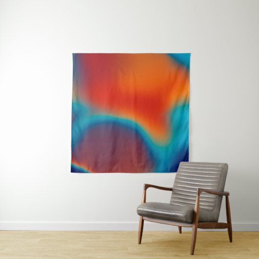 Abstrakter Hintergrund mit farbenfroher blauem Lic Wandteppich (Beispiel (Horizontal))